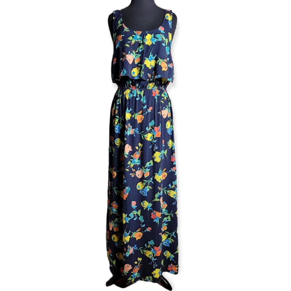 FINAL PRICE Merona scoop neck floral maxi dress size medium